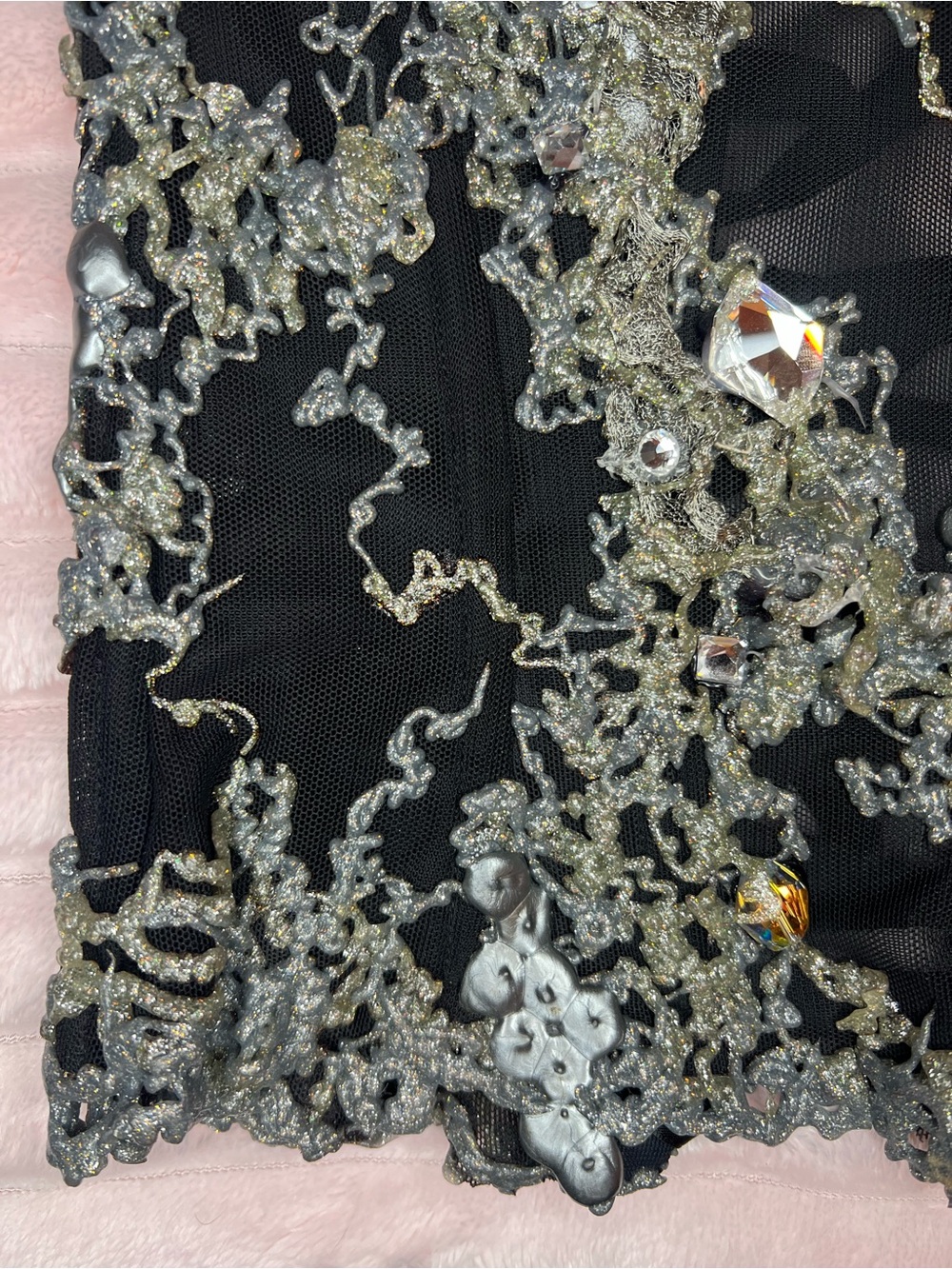 Ema Savahl One of a Kind Corset Top Swarovski Crystal Hand Painted Couture NWT - Picture 11 of 17